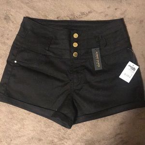 NWT Black Hi-Waist Shorts!